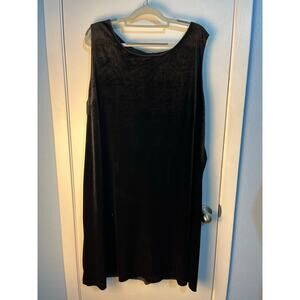 VTG Black Velvet Dress Size 24W Whimsigoth Witchy Stevie Nicks Minimalist